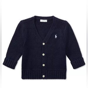 Ralph Lauren Baby Boys Combed Cotton V-Neck Cardigan, MSRP $49, 12 mo